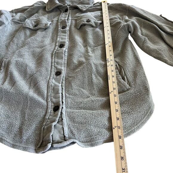Free People Oversized Ruby Jacket Shacket Womens Small Boyfriend Gray Boho Beach - Picture 12 of 16